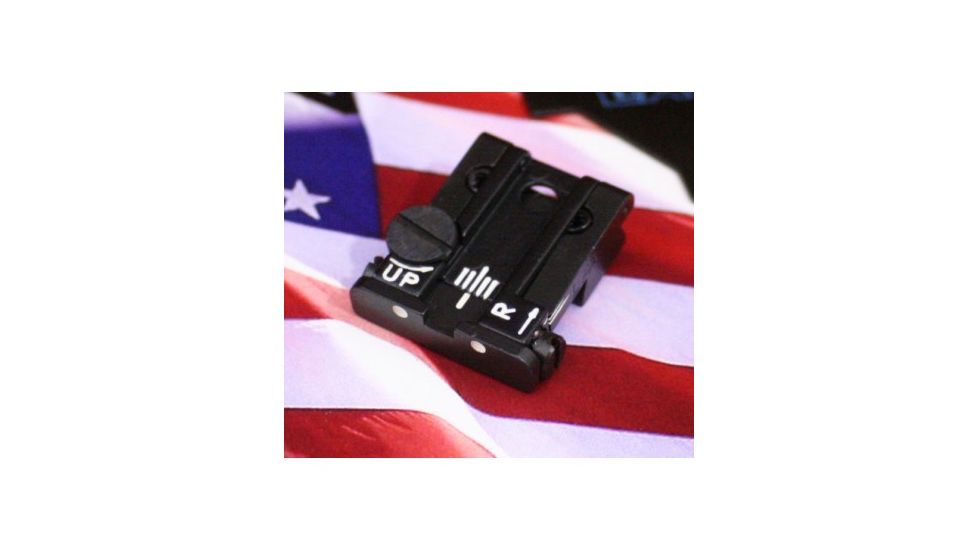 LPA TPU Adjustable Rear White Dot Sight Set For Taurus PT92,58,100, Black, TPU29TS30