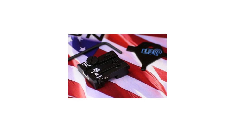 LPA TPU Adjustable Rear White Outline Sight Set For Beretta 92,96,98,M9, Stock, Brigadier, 90Two, Black, TPU92BE18