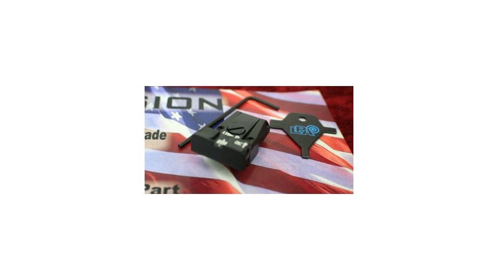 LPA TRT Adjustable Rear Black Target Sight For Tanfoglio Match, Stock 2, Stock 3 and Custom 1911, Black, TRT96TA07