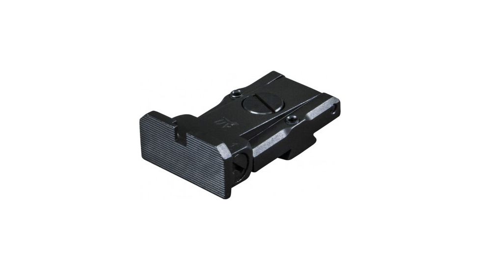 LPA TRT Adjustable Rear Sight Bomar Style For Colt 1911, Serrated 45, Black, TRT54FU07