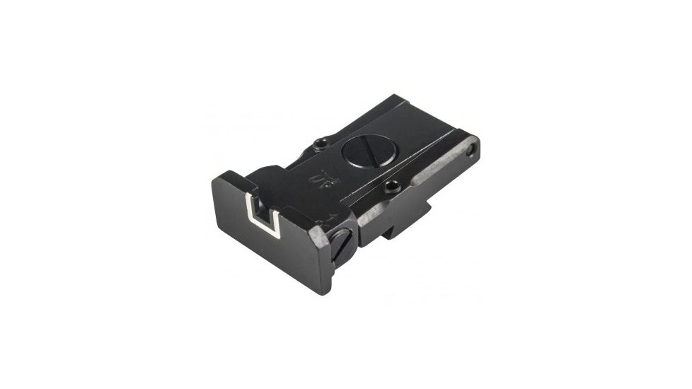 LPA TRT Adjustable Rear Target White Outline Sight Set, TRT92BW-18, Black, TRT92BW18
