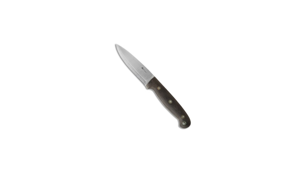 LT Wright Knives GNS Scandi Fixed Blade Knife, 4.50in, O1, Spear Point Blade, Micarta, Black Handle, Black/Gray, 9.50 inch, BHQ-31000