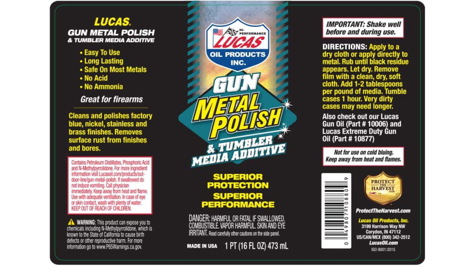 Lucas Oil Gun Metal Polish - 4oz, 10878