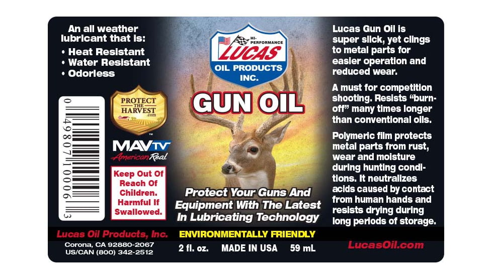 Lucas Oil Gun Oil - 2oz, 18x1, 10006