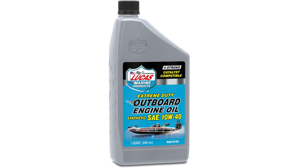Lucas Oil Synthetic SAE 10W-40 Outboard Engine Oil FC-W, 6x1, Quart, 10662