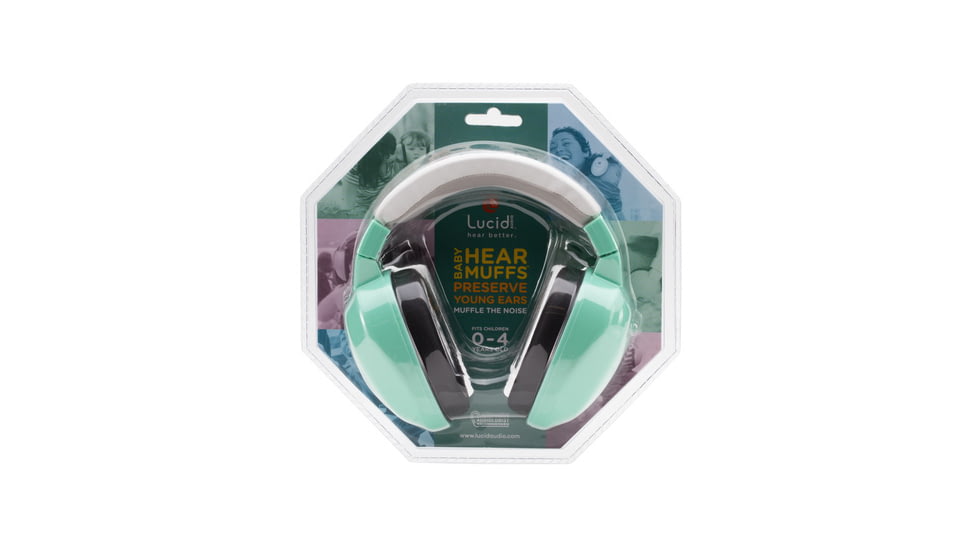 Lucid Audio HearMuffs Baby Hearing Protection, Green, LA-INFANT-PM-SG
