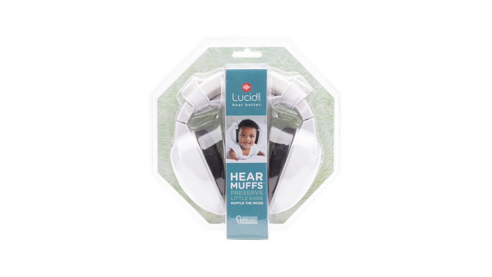 Lucid Audio HearMuffs Baby Hearing Protection, White, LA-INFANT-PM-WH