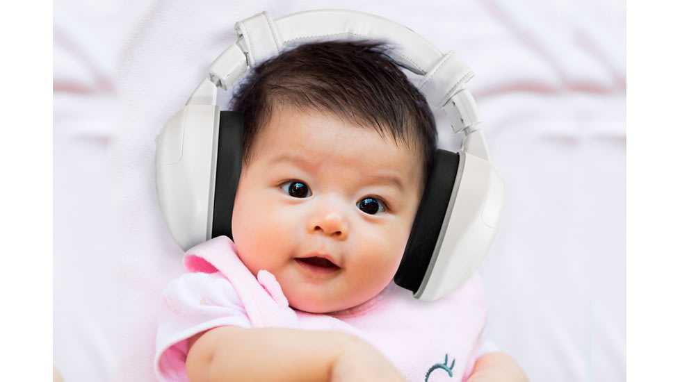 Lucid Audio HearMuffs Baby Hearing Protection, White, LA-INFANT-PM-WH