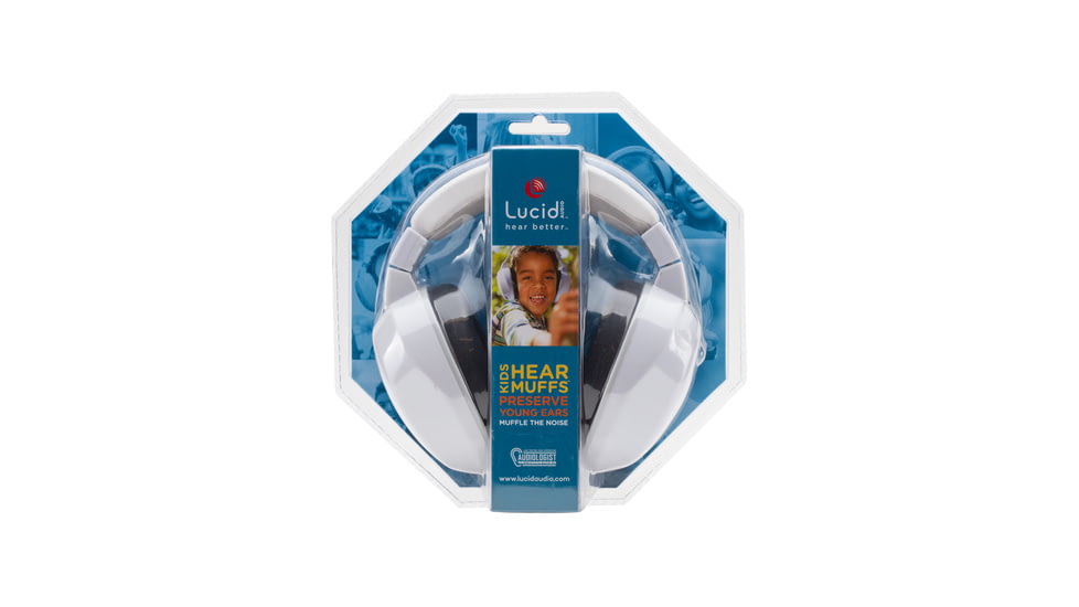 Lucid Audio HearMuffs Kids Hearing Protection, White, LA-KIDS-PM-WH