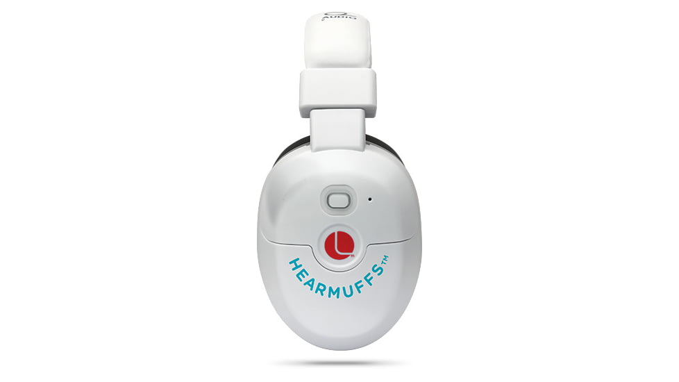 Lucid Audio HearMuffs SOOTHE Baby Hearing Protection with Amplification Features Newborn-8 Years, 22dB, White, LA-INFANT-AM-WH
