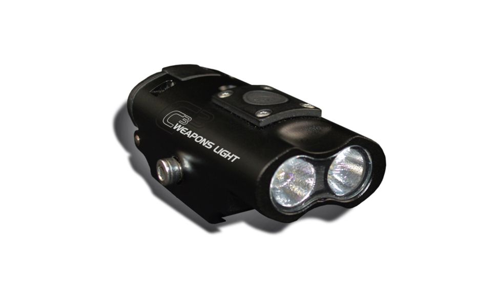 Lucid Optics Rail Mounted CREE XPE2 Weapon Light, AAA, White, 300 Lumens, Black, L-C3-LIGHT