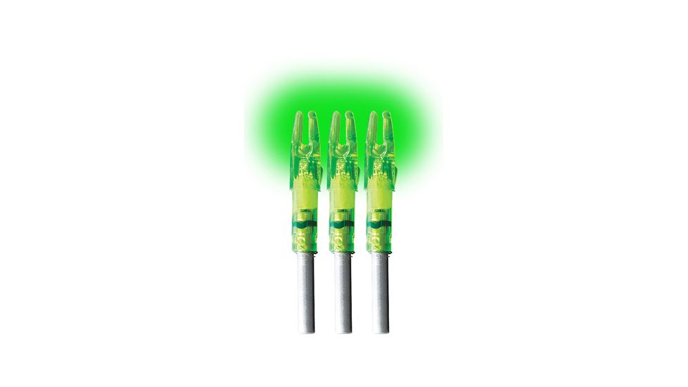 Lumenok Lighted Arrow Nock Gt-Series, Green, 3pk