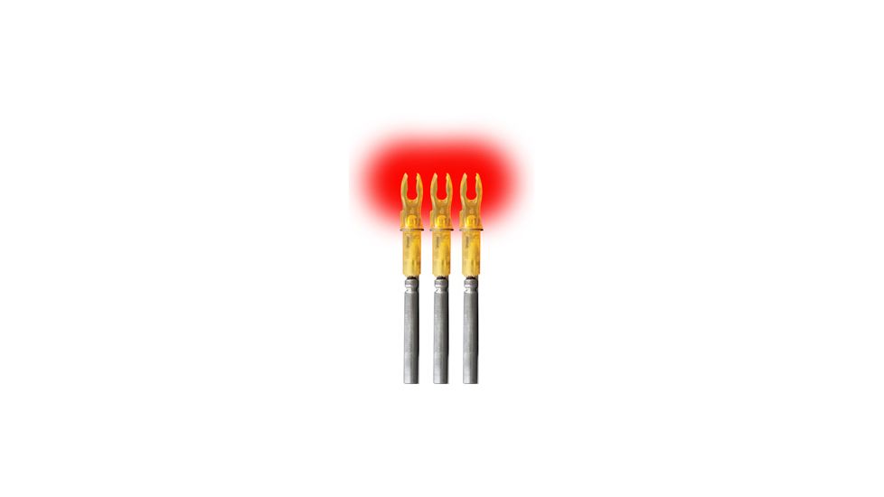 Lumenok Lighted Arrow Nock X-Series, Red, 3pk