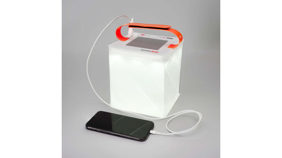 LuminAID Max QI Solar Lantern w/Phone Charger, White, 0196-0150