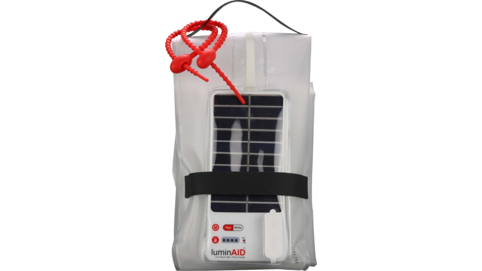 LuminAID Solar Beam With Phone Charger, White, 0196-0700