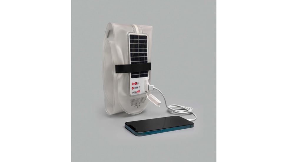 LuminAID Solar Beam With Phone Charger, White, 0196-0700