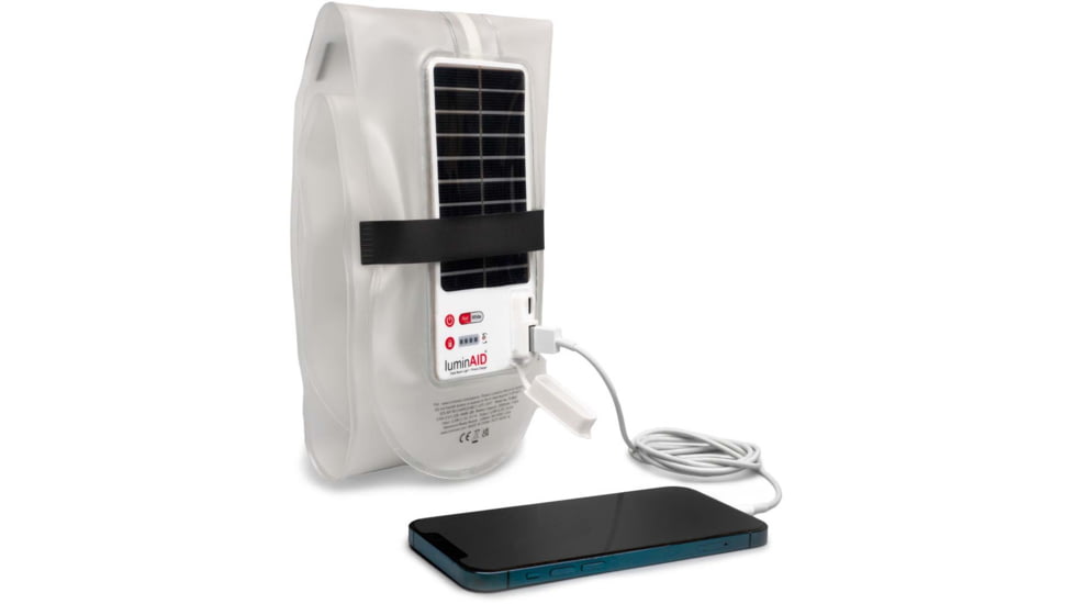 LuminAID Solar Beam With Phone Charger, White, 0196-0700