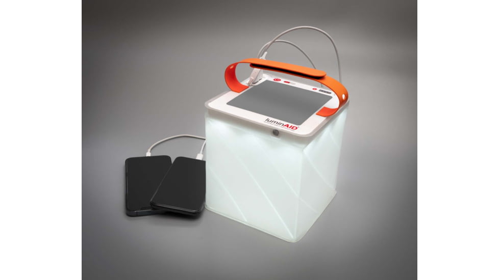 LuminAID Survivor Solar Lantern w/Dual Phone Charger, White, 0196-0350