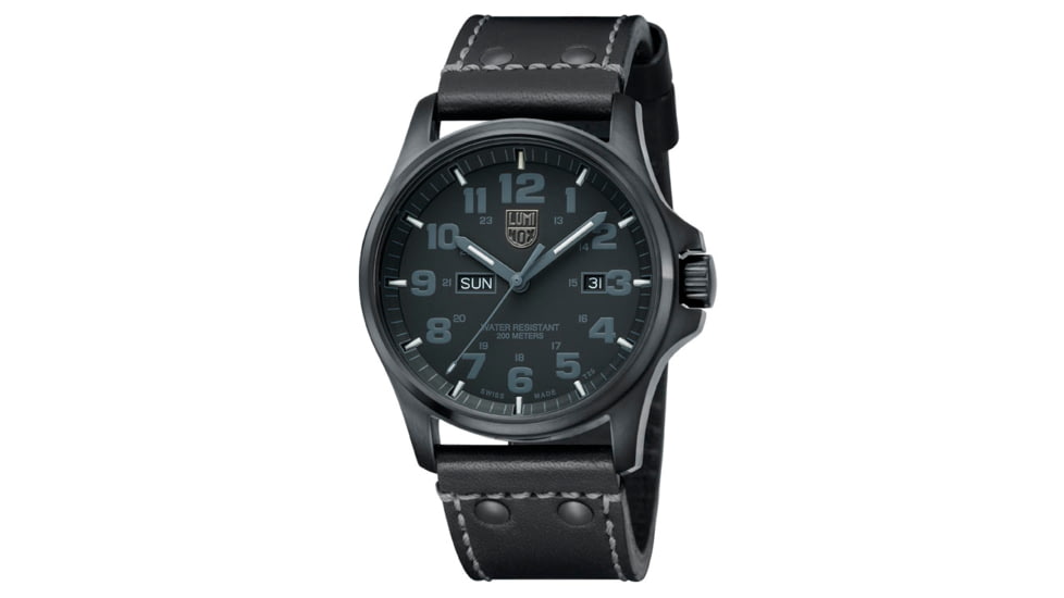 LUMINOX Atacama Field Day Date Watch, Black/Dark Gray, 45mm A.1921.BO