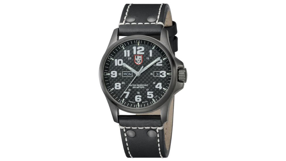 LUMINOX Atacama Field Day Date Watch, Black Carbon/ Gray, 45mm A.1921
