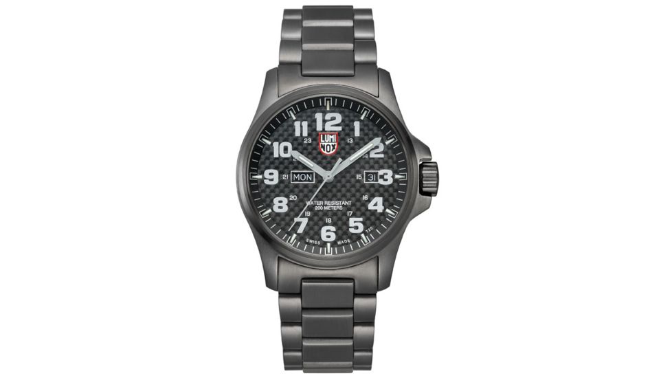 LUMINOX Atacama Field Day Date Watch, Black Carbon/ Gray, 45mm A.1922