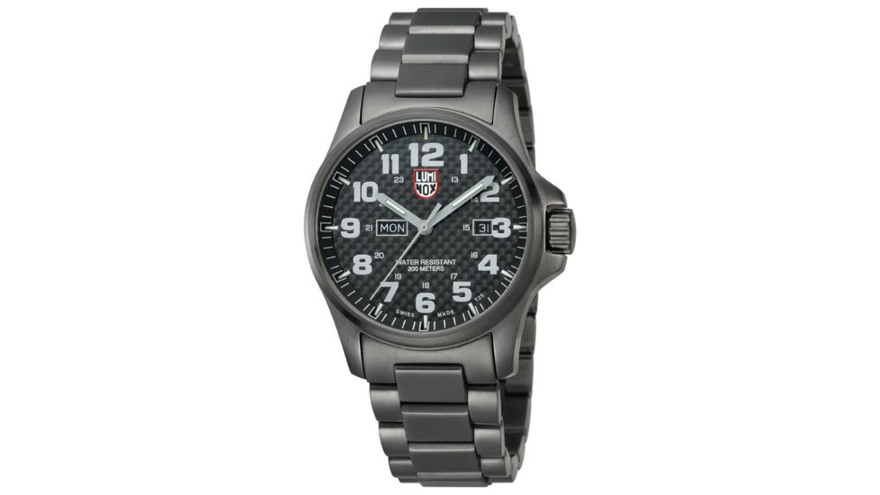 LUMINOX Atacama Field Day Date Watch, Black Carbon/ Gray, 45mm A.1922