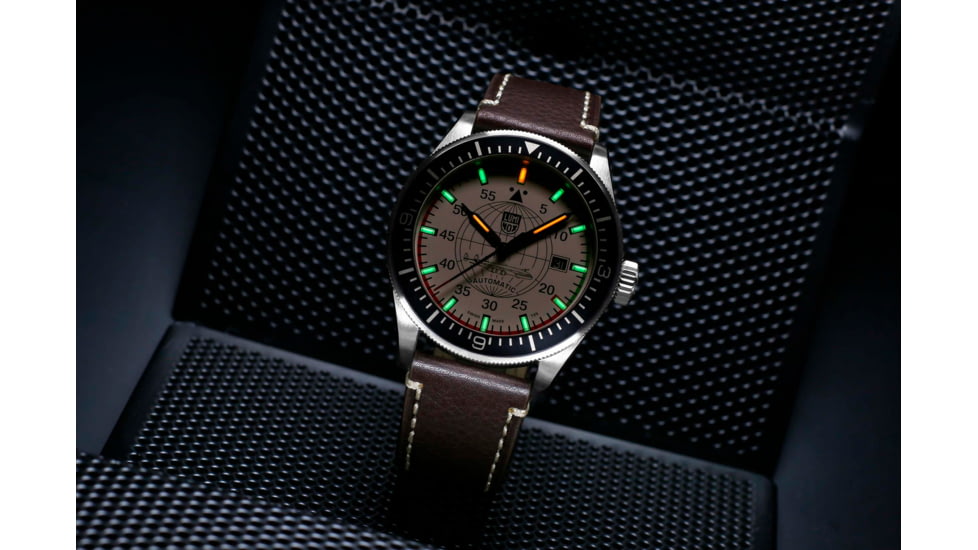 Luminox Constellation Automatic 9600 Series Watch, Beige/Brown, 42mm, XA.9607