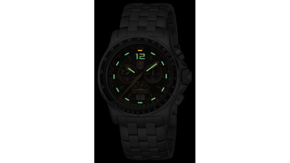 LUMINOX F-35 Lightning 2 Watch, Black/Orange, 45mm A.9382
