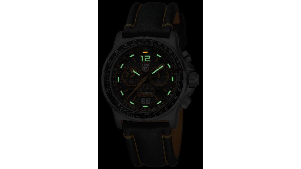 LUMINOX F-35 Lightning 2 Watch, Black/Orange, 45mm A.9388