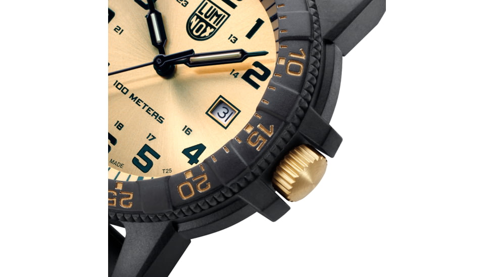 Luminox Leatherback Sea Turtle Giant Outdoor Watch, Gold/black - XS0325GP