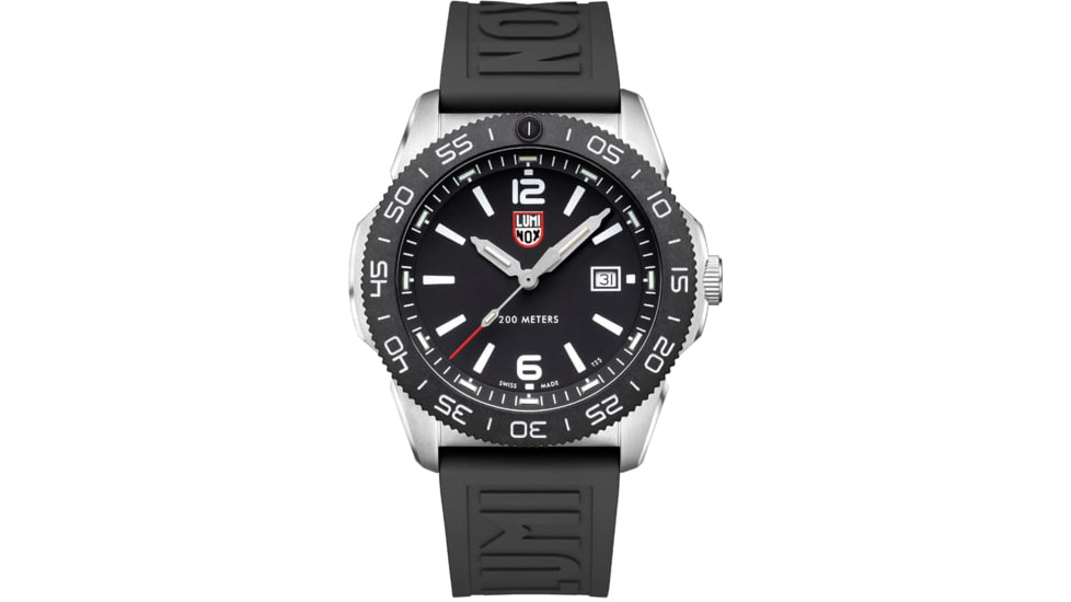 Luminox Pacific Diver Analog Watch, 44mm Case Diameter, Sapphire, CARBONOX Bezel, Black Rubber Strap, Black/White, XS31211