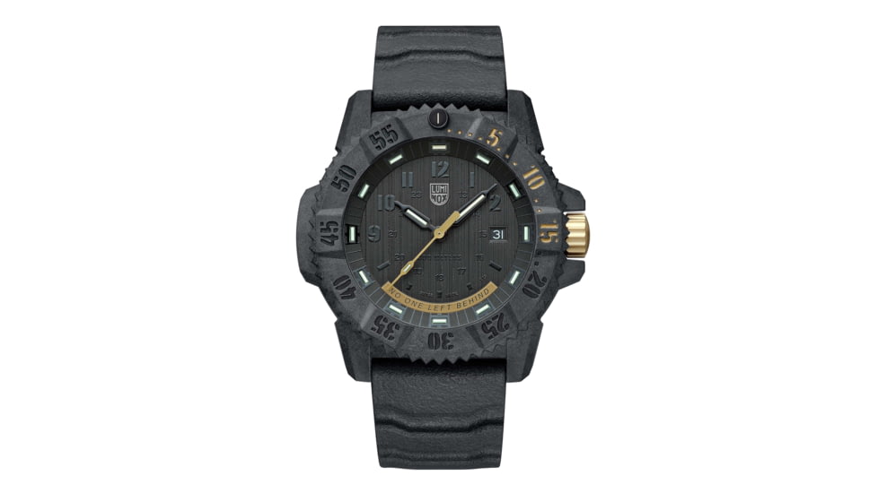 Luminox Master Carbon SEAL Military Dive Watch, Black/Gold, 46mm, XS.3805.NOLB.SET