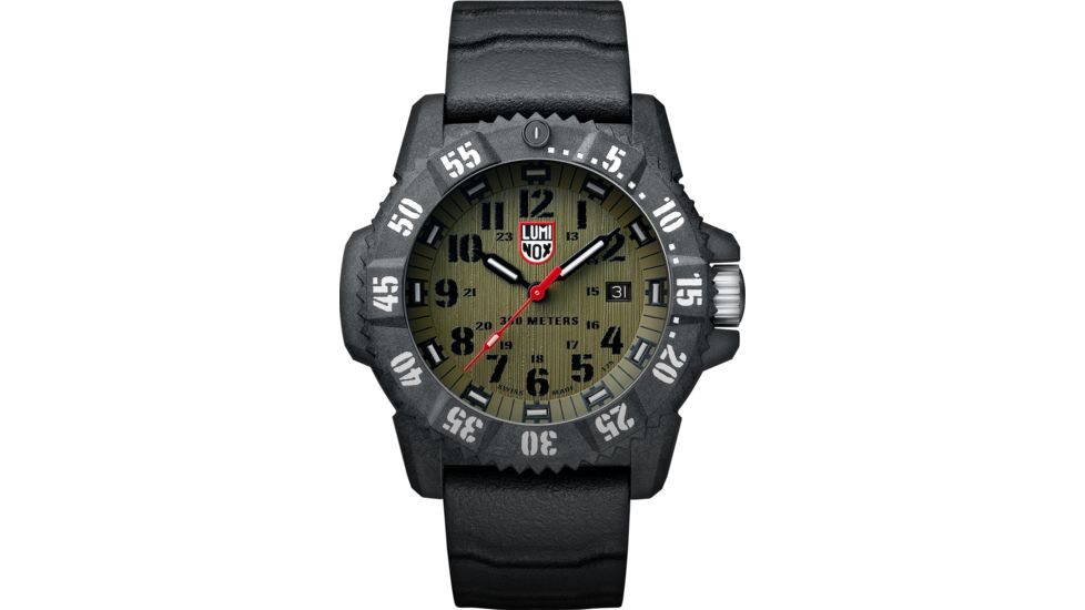Luminox Master Carbon Seal Watches, Olive/Black, 46 mm, 3813
