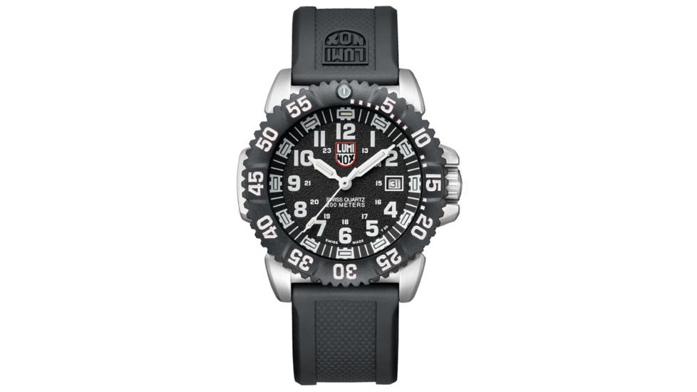 LUMINOX Navy Seal Steel Colormark Watch, Black/White, 44mm A.3151