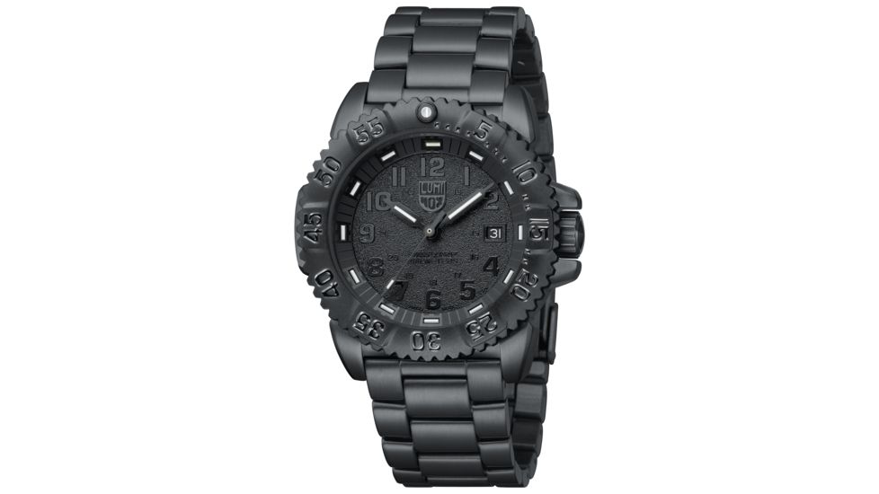 LUMINOX Navy Seal Steel Colormark Watch, Black/Dk Grey, 44mm A.3152.BO