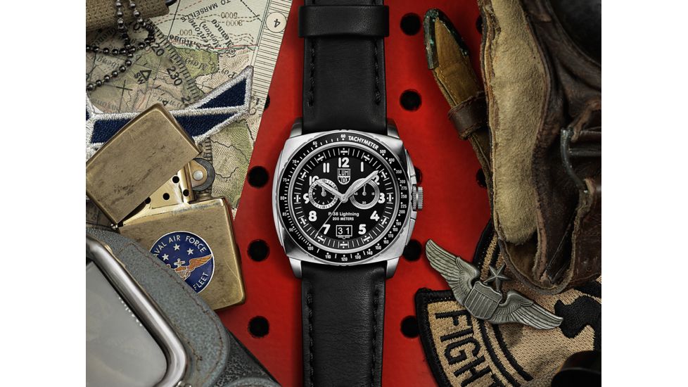 LUMINOX P-38 Lightning Chronograph, Black/Ivory, 44mm A.9441