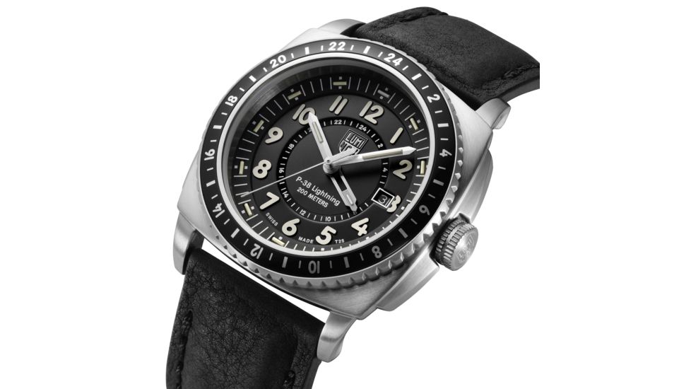 LUMINOX P-38 Lightning Watch, Black/Ivory, 44mm A.9421
