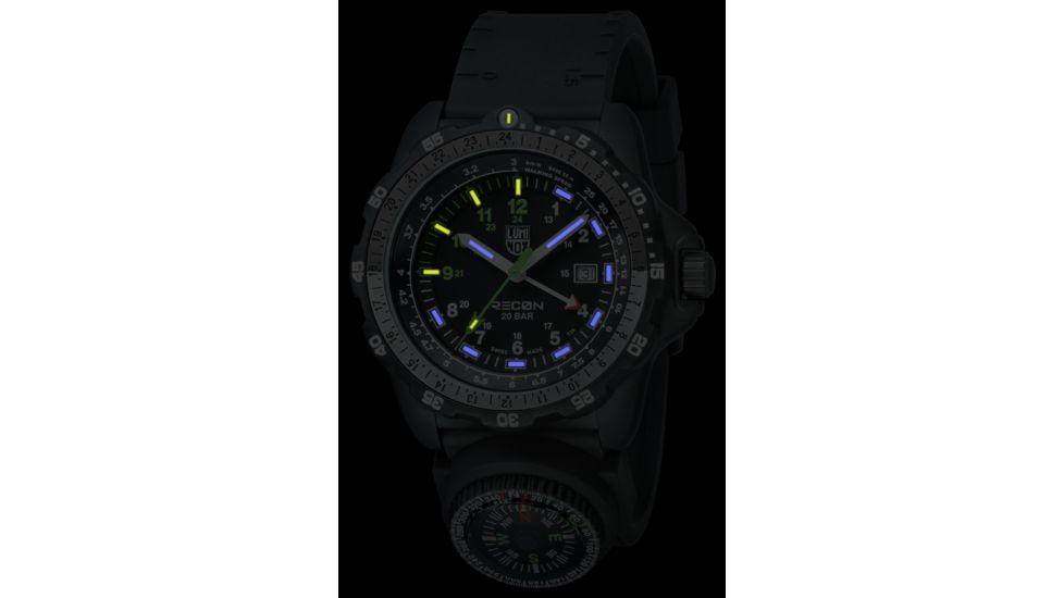 LUMINOX Recon Nav SPC Land Watch, Black/White/Green, 46mm A.8831.KM