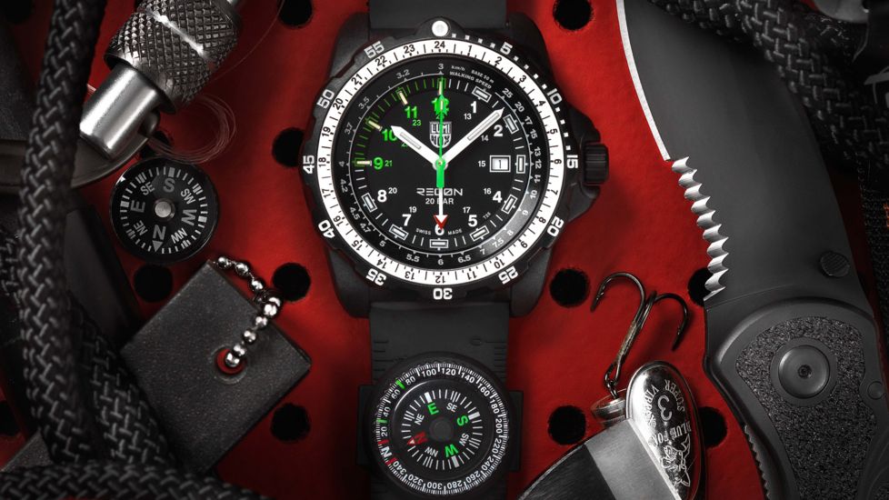 LUMINOX Recon Nav SPC Land Watch, Black/White/Green, 46mm A.8831.KM