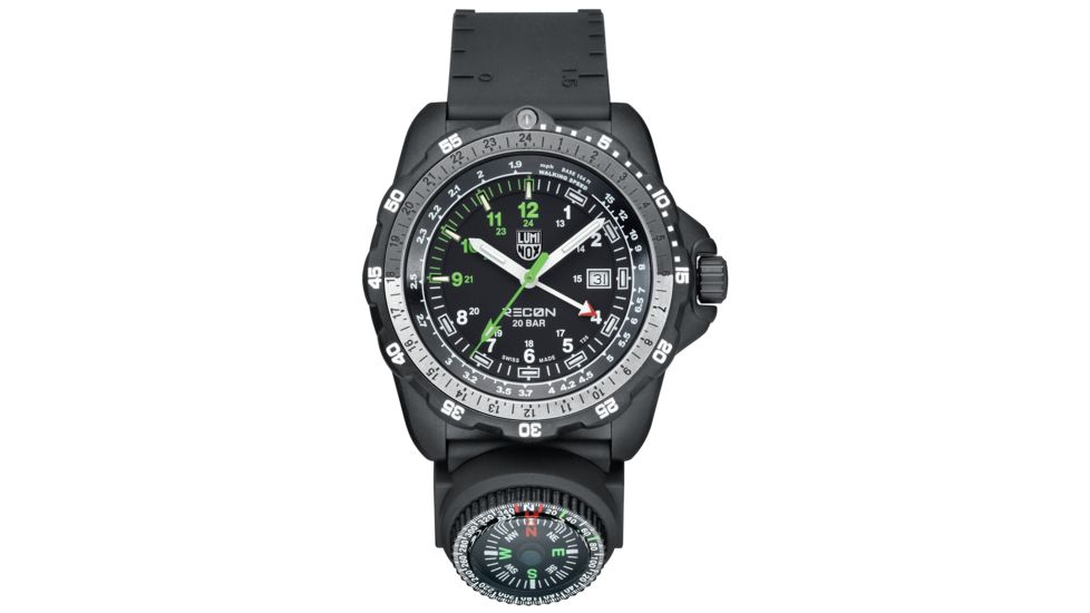 LUMINOX Recon Nav SPC Land Watch, Black/White/Green, 46mm A.8832.MI
