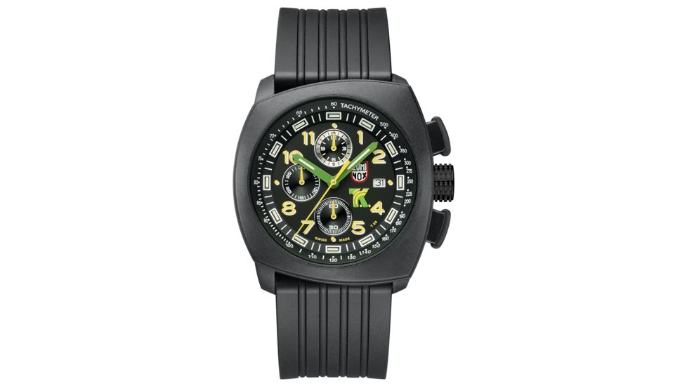 LUMINOX Tony Kanaan Chronograph Watch, Black/Yellow, 44mm A.1101