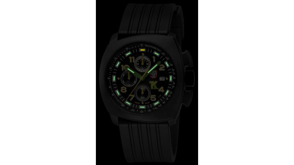 LUMINOX Tony Kanaan Chronograph Watch, Black/Yellow, 44mm A.1101