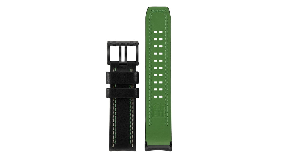 Luminox Watches Leather Strap, 26 mm, Black/Green, leather-strap-26-mm