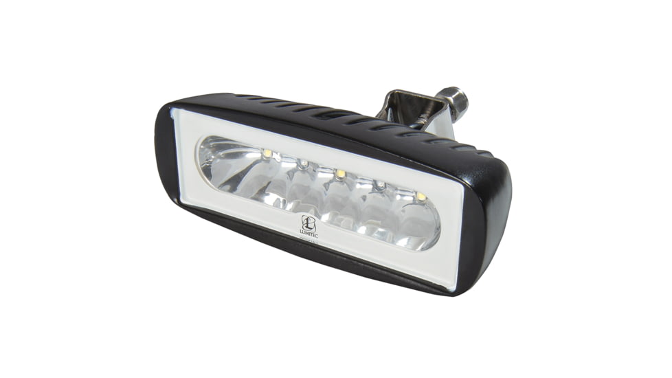 Lumitec Caprera2 1000 Lumens LED Dimming Floodlight, Black Finish, White/Blue, 101217