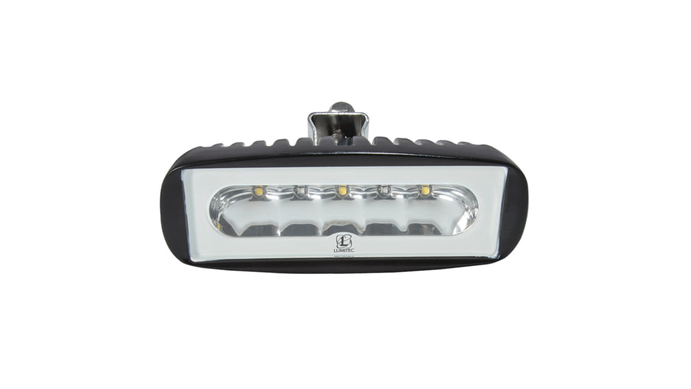 Lumitec Caprera2 1000 Lumens LED Dimming Floodlight, Black Finish, White/Blue, 101217