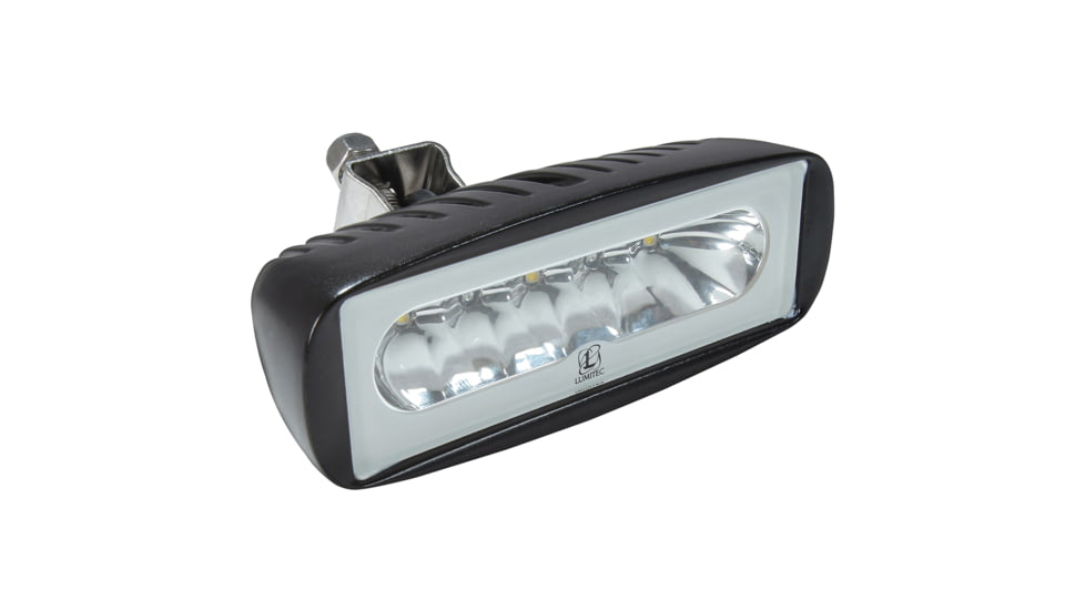 Lumitec Caprera2 1000 Lumens LED Dimming Floodlight, Black Finish, White/Blue, 101217