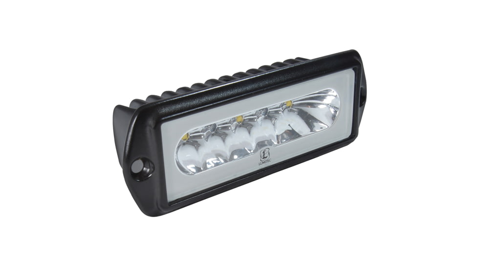 Lumitec Capri2 Flush Mount 1000 Lumens LED Dimming Flood Light w/ Black Housing, White/Red, 101187