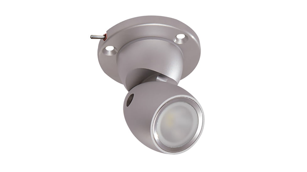 Lumitec GAI2 333 Lumens Heavy-Duty Base Dimming Light w/ Built-In Switch / Brushed Housing, Warm White, 111909