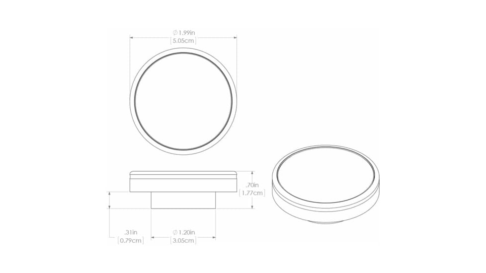 Lumitec Halo 160 Lumens LED Flush Mount Down Dimming Light, White Finish, Warm White, 112829