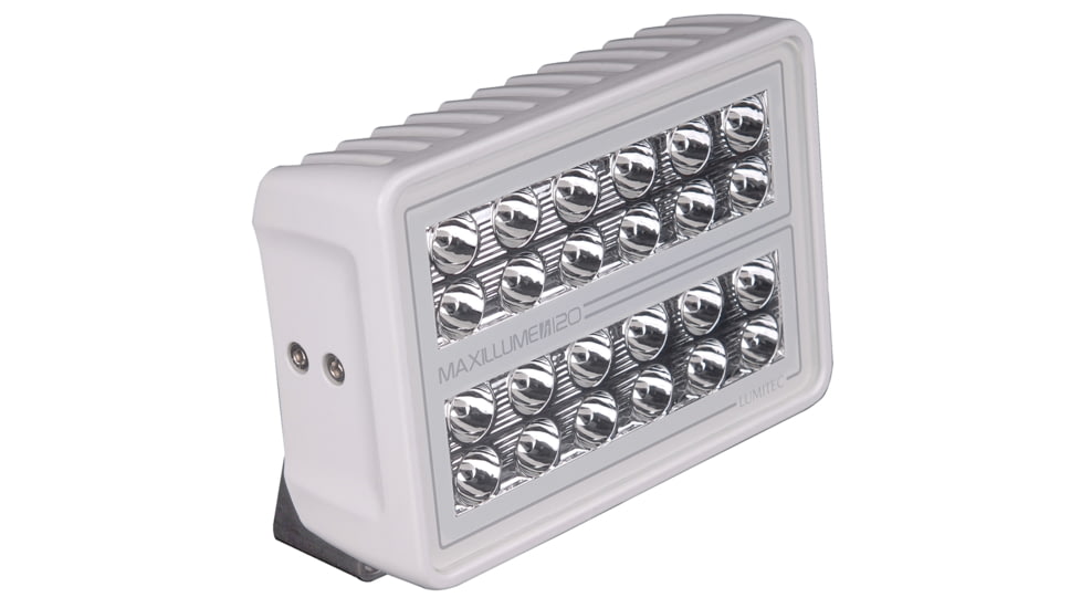 Lumitec Maxillume H120 12000Lumens LED Trunnion Mount Flood Dimming Light w/ White Housing, White, 101346